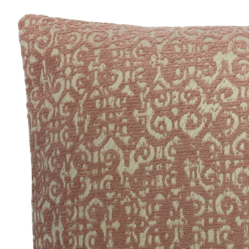 Damask Reversible Throw Pillow, 20" x 20", Pink