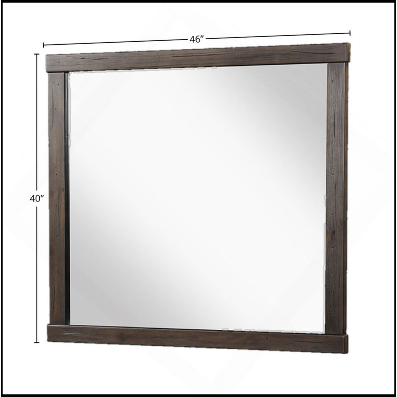 Square Mirror With Knotty Oak