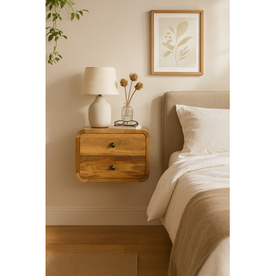 Dentelle 30cm W Solid Wood Bedside Table