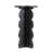 Scalloped Edge Accent Table in Matte Black Finish-601132395