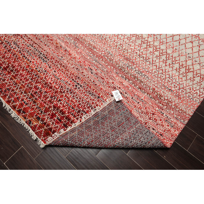 Tapis unique rouge / beige 8 pi x 10 pi Lowri