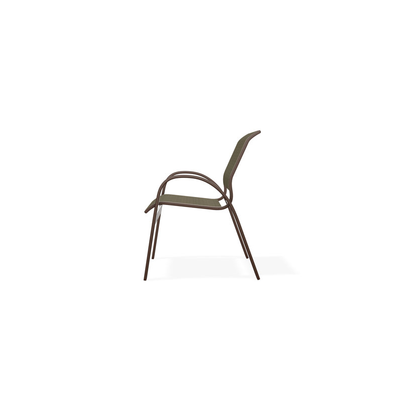 Aruba II Outdoor Dining Chair, Elevation Stone, Kona