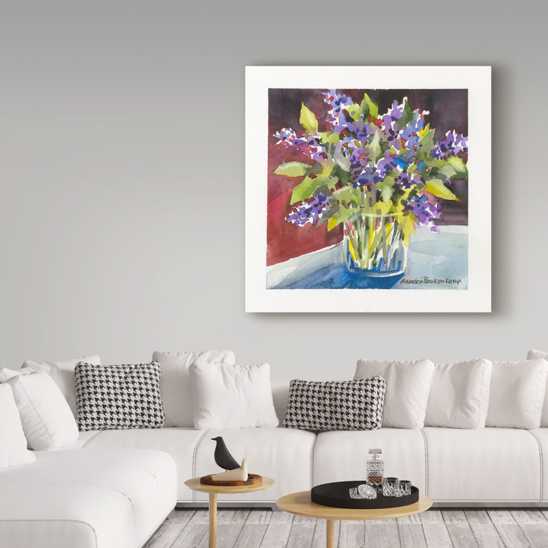 "Collection" de Mattox, reproduction d'aquarelle sur toile tendue, H 14 po x l 14 po x P 2 po