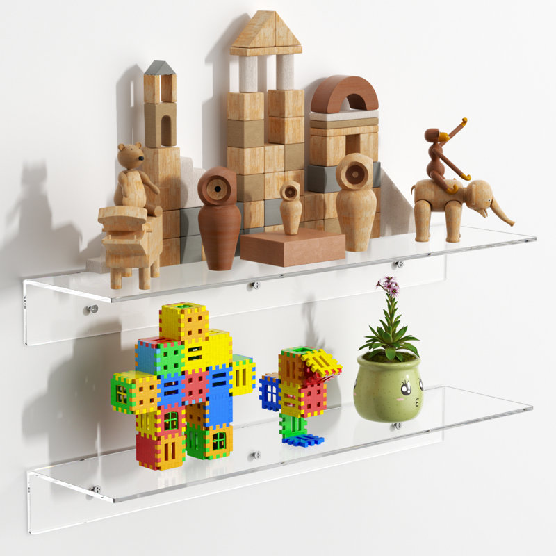 Isaha 2 Piece Acrylic Floating Shelf