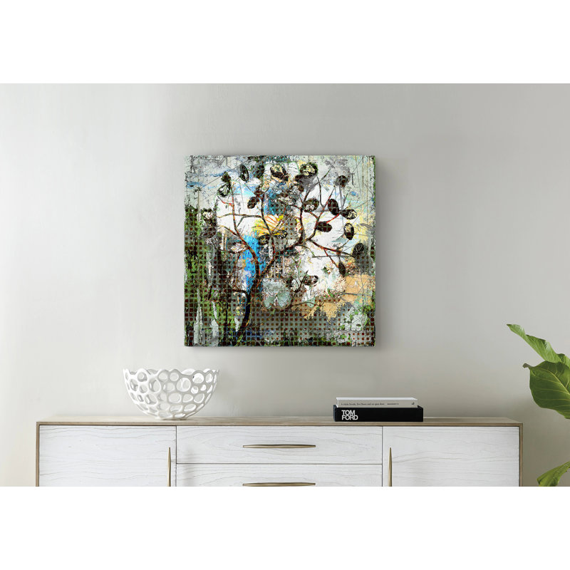 Autumn Leaves VI - Wrapped Canvas Painting, 16" H x 16" W x 0.75" D