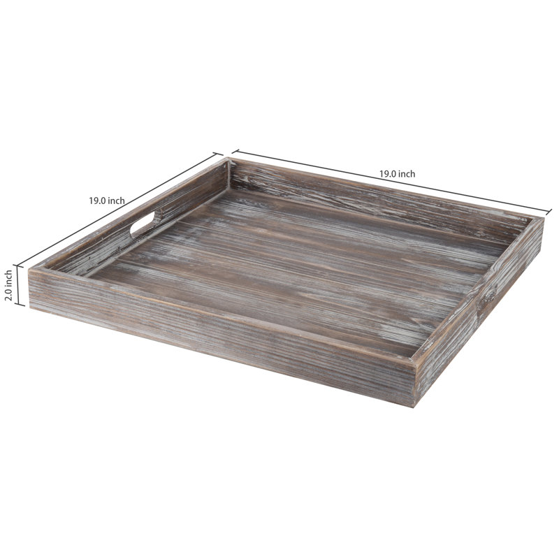 48.3 cm Ottoman Wood Serving Tray