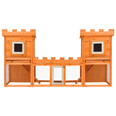 Outdoor Large Rabbit Hutch House Pet Cage Double House