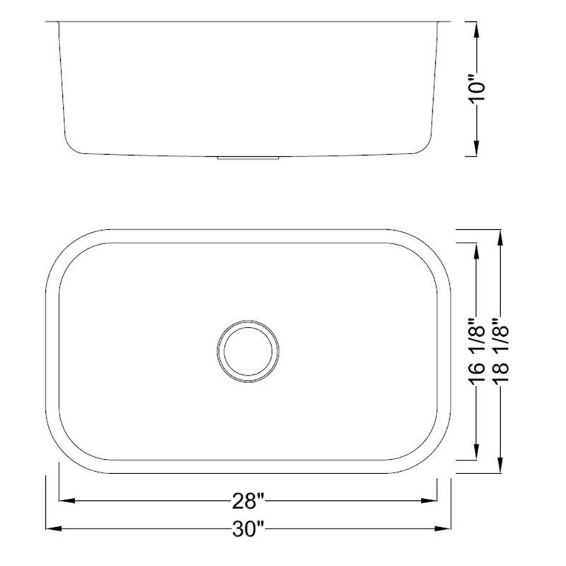 Évier de cuisine encastré l 32 po x l 18 po