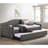 Grey Upholstered Twin Daybed With Trundle