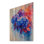 Hortensia bleu et rouge dans un style graffiti Hydrangea I - décoration murale en bois d'hortensia - sur bois de pin naturel