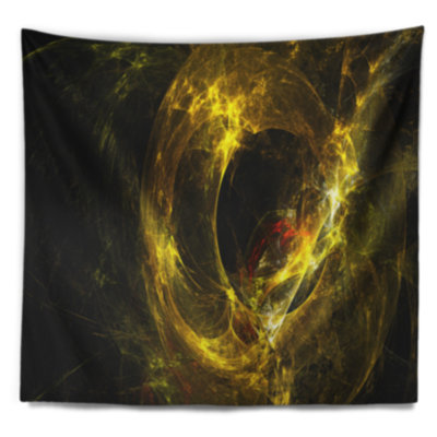 Tapisserie dorée galaxie lointaine sphérique Abstract