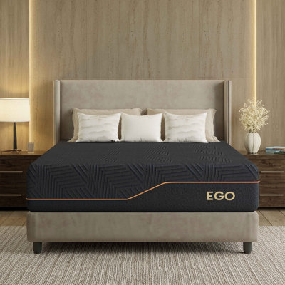 Egohome 12” medium Plush Cooling Copper Infused Gel Memory Foam Mattress, Bed In A Box