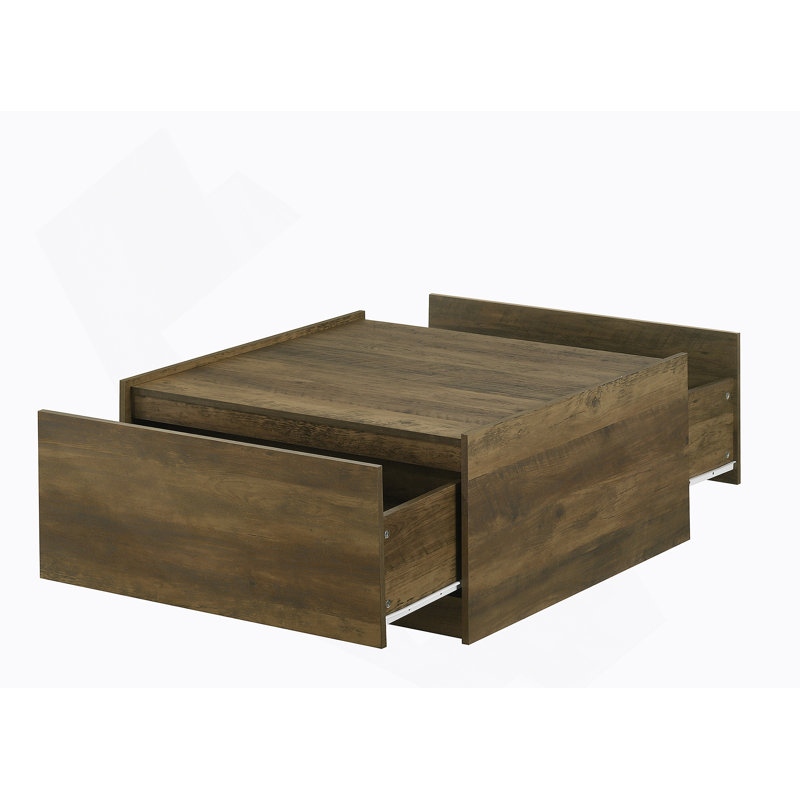 Table basse carrée avec 2 tiroirs Travon