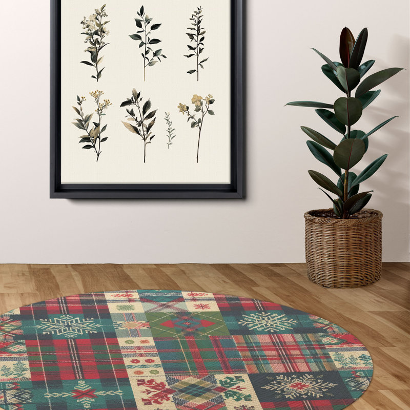 Tapis tressé Highland, Rond 5 pi