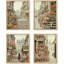 Paysage urbain encadré sur papier, impression de 4 pièces-97782430-97782431