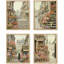 Paysage urbain encadré sur papier, impression de 4 pièces-97782430-97782432