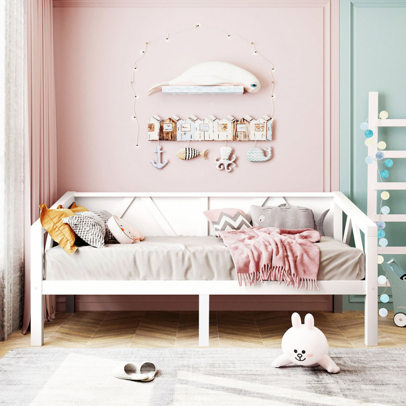 Wooden Daybed For Home, Twin, White