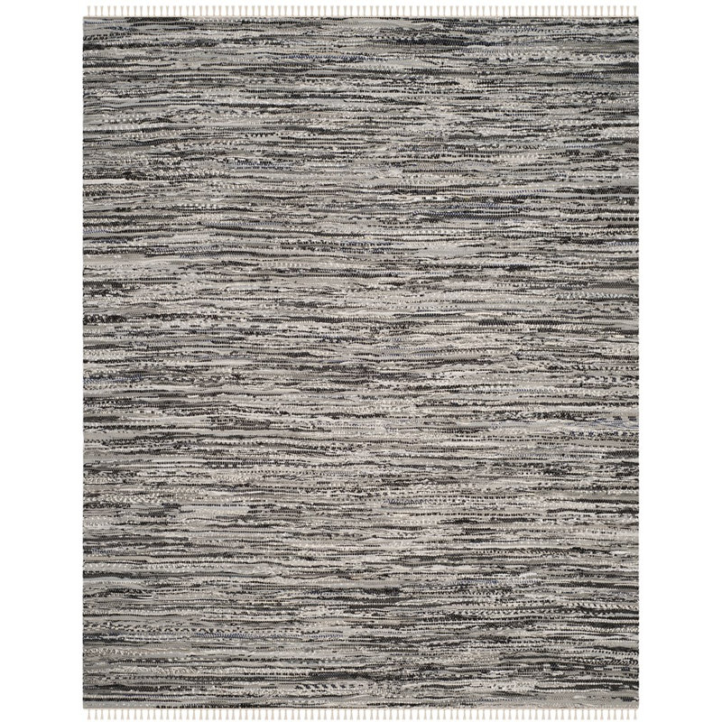 Tapis en coton tissé à la main Gerow, Rectangle 2 pi 6 po x 4 pi