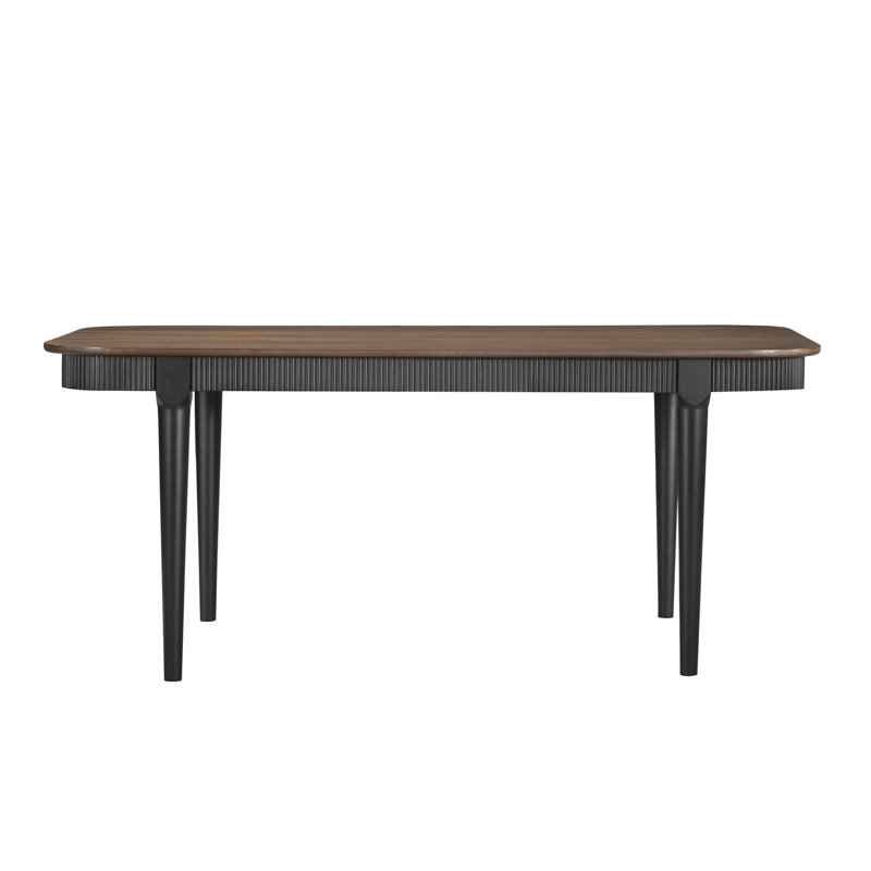 Havenwood Luxe Wood Dining Table, Walnut/Black