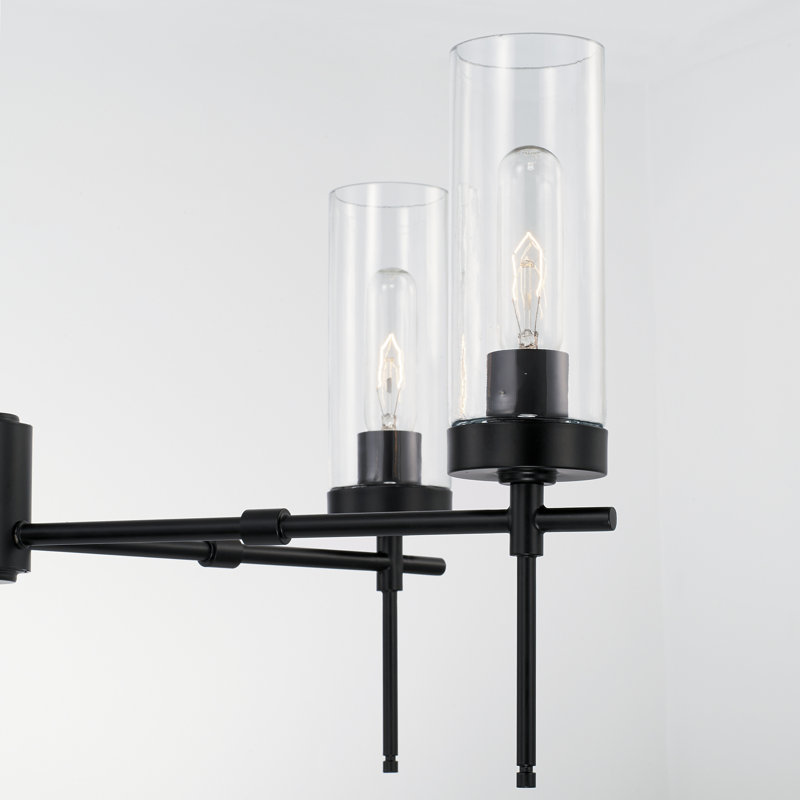 Lustre classique unique à 5 lumières Aristedes, Noir mat