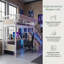 Lit mezzanine pour enfants AVELOR avec bureau intégré, prise de courant, éclairage DEL et solutions de rangement intelligentes-2107045382-2107045385