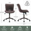 Swivel Adjustable Office Chair Ergonomic Faux Leather Desk Chair with Backrest Comfortable Padded Executive Chair for Home Office, Vanity Room-678384576