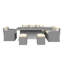 Ensemble de salle à manger rectangulaire avec coussins 71,65 po Angelos-1185978102