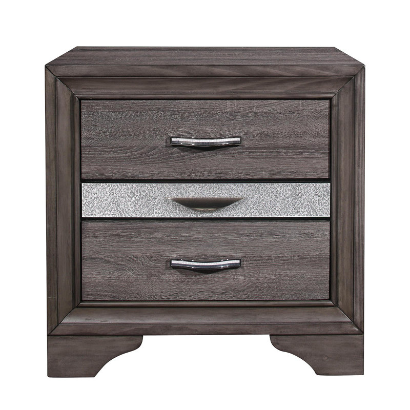 Table de chevet Ryder Sparkle Grey