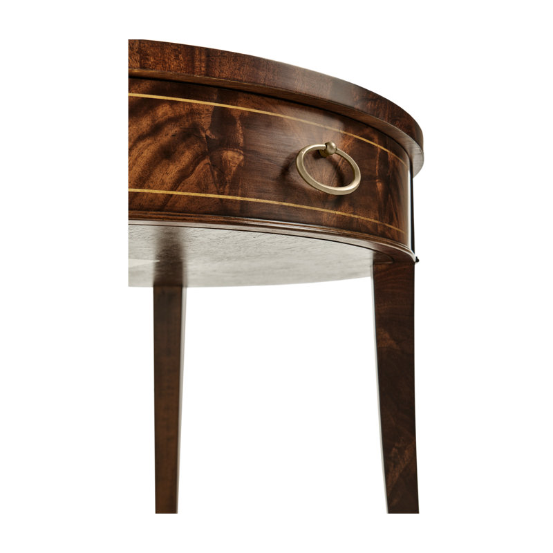 Solid Wood End Table with Storage