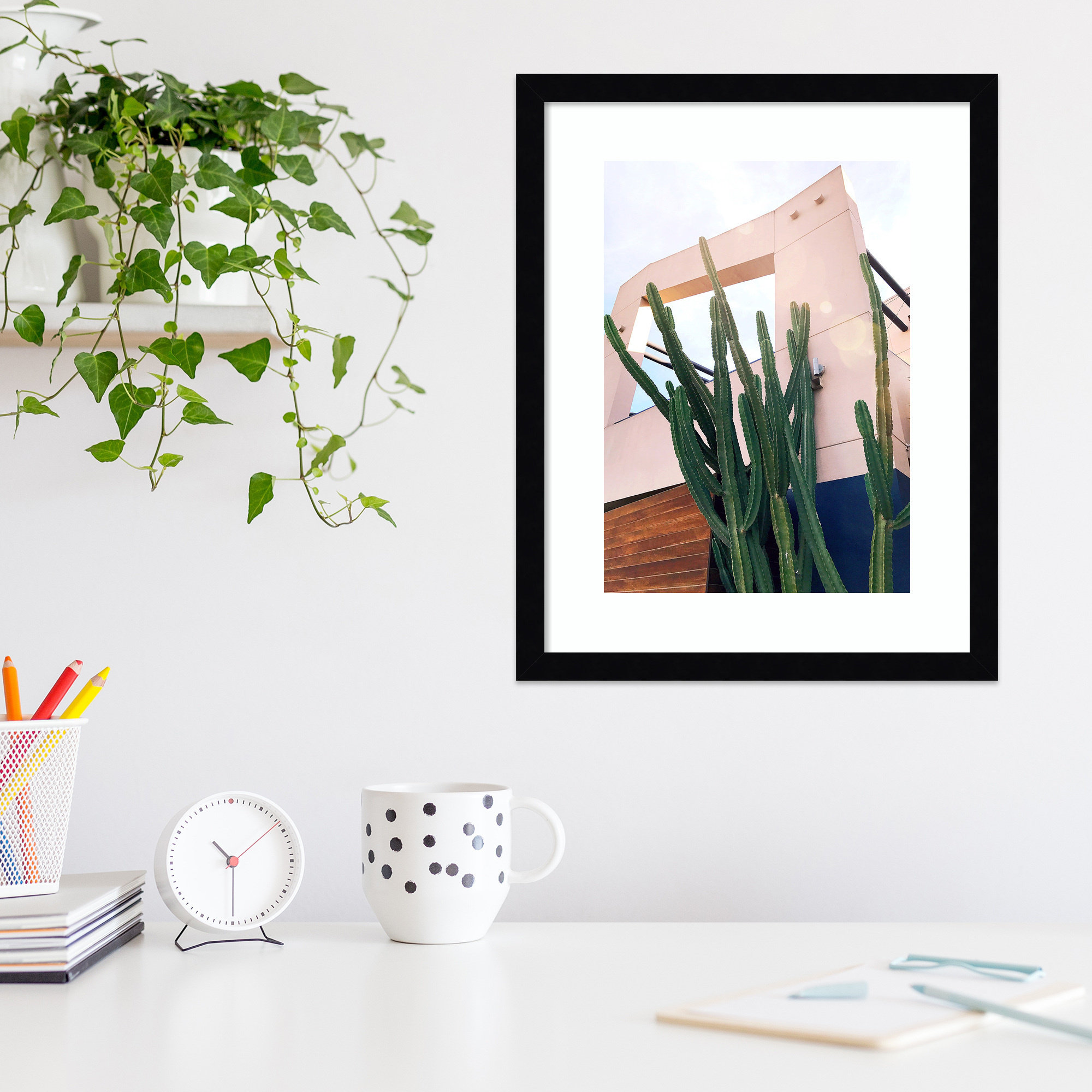 Abbot Kinney Blvd by Rachel Dowd, 19.38" H x 15.38" W x 0.875" D, Noir Black Framed