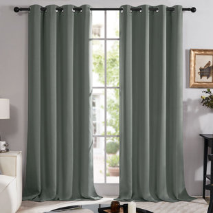 Deconovo 100 Percent Blackout with Liner Grommet Curtain Panel Pair (Set of 2)