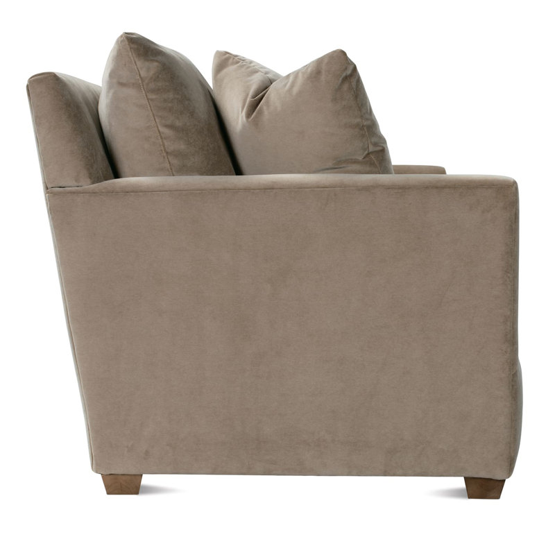 Lilah Bench Cushion Sofa, Straw Velvet (20043-28)