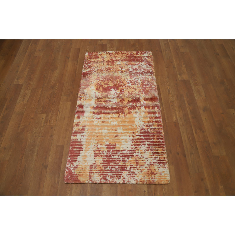 Handmade Abstract Oriental Rug 2x4