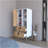 White And Macadamia 2-Drawer Tall Dresser