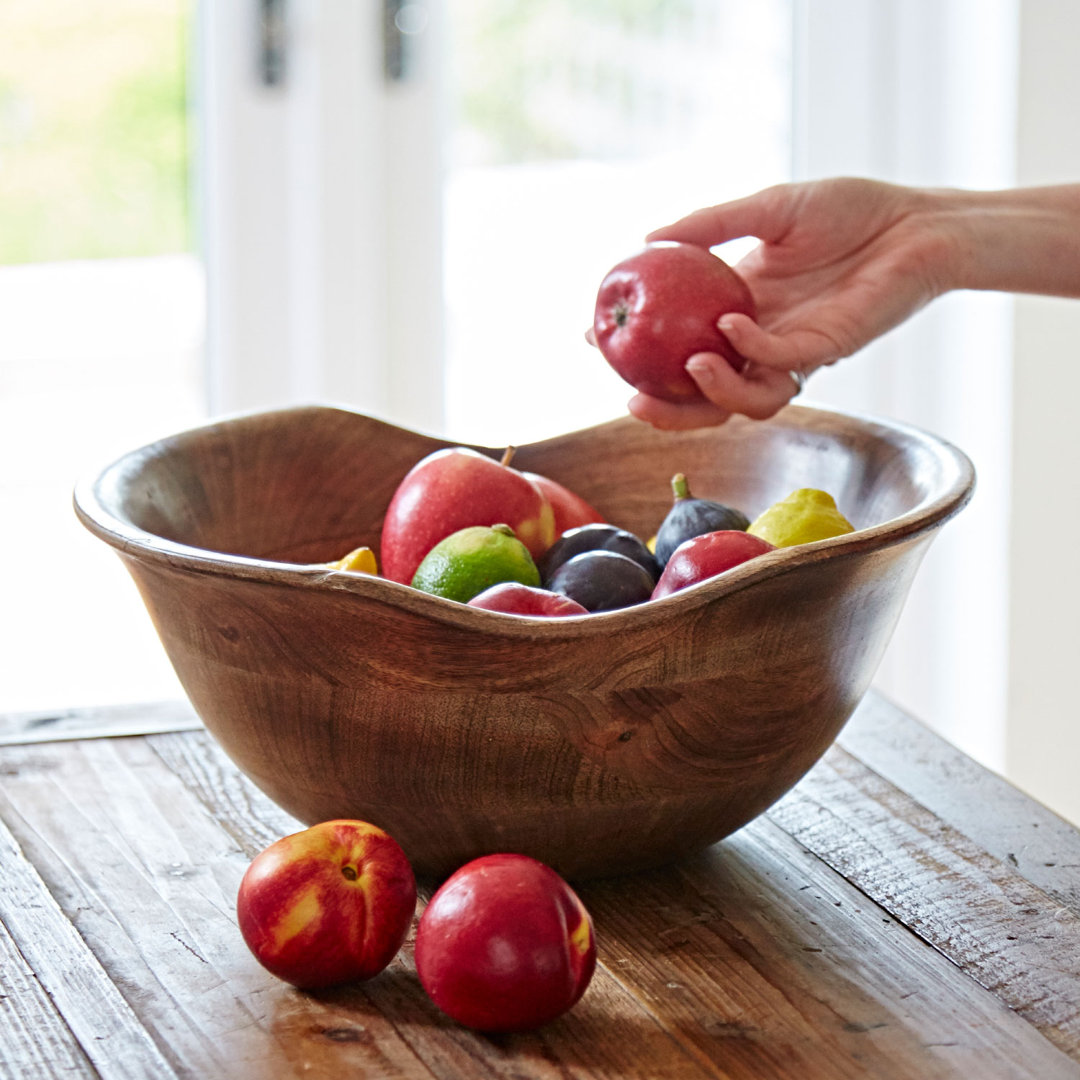Natural Mango Wood Fruit Bowl