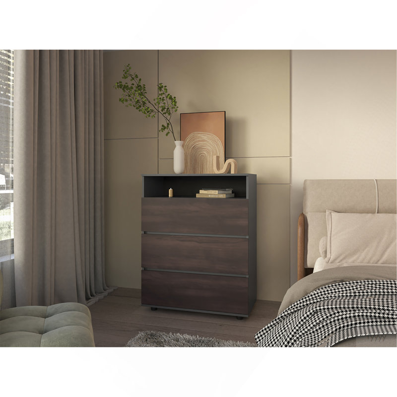 Tiroir Aberdeen, chambre, gris mat