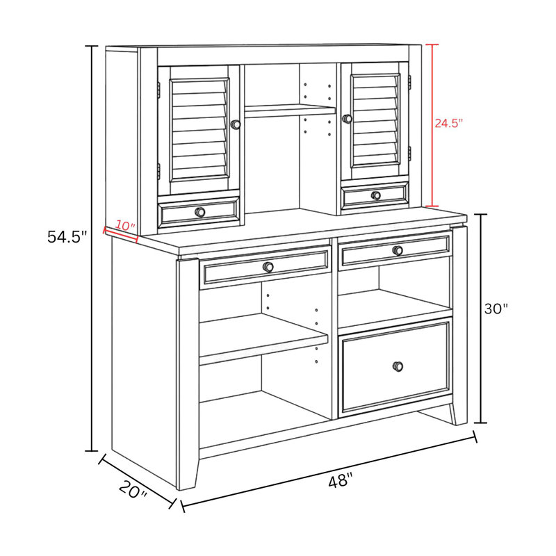 Annmarie Solid Wood Top Computer Desk