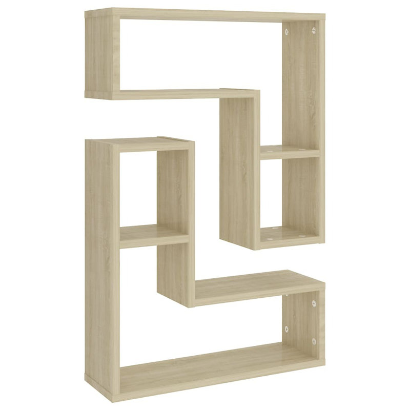 Glody 5 Piece Accent Shelf, Oak