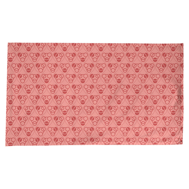 Classic Circles and Waves Tablecloth, Red