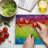 Ambesonne Geometric Cutting Board Large Size Triangle Daimond Multicolor