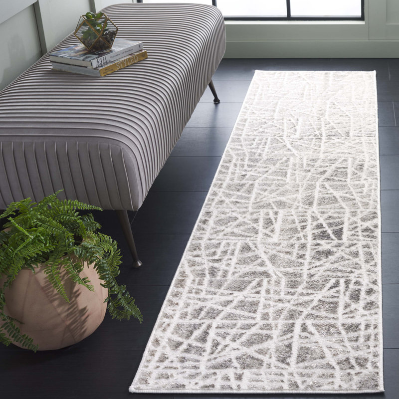 Brookley Performance Abstract Rug, Runner 2' x 8'