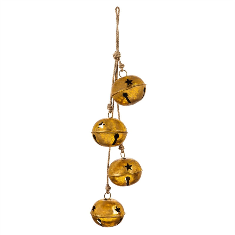 Cloche de carillon surdimensionnée jingle Believe, Or