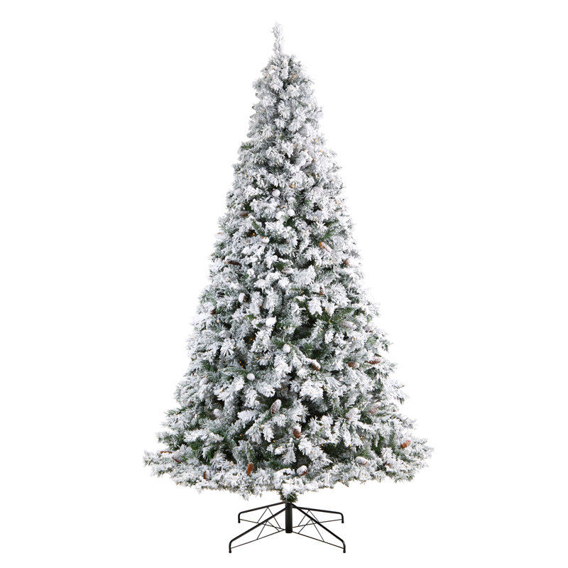 Lighted Artificial Pine Christmas Tree, 9' H