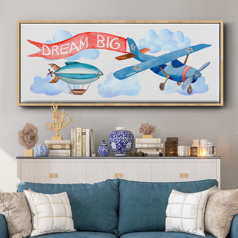 Rêve grand avion - toile encadrée