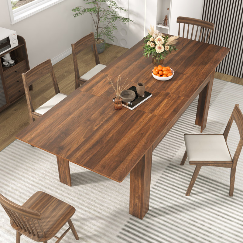 Table de salle à manger extensible Rhu, Walnut, H 30,4 po x l 86,6 po x P 35,4 po