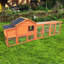 Grand poulailler en bois 111,5 "avec nichoir et enclos