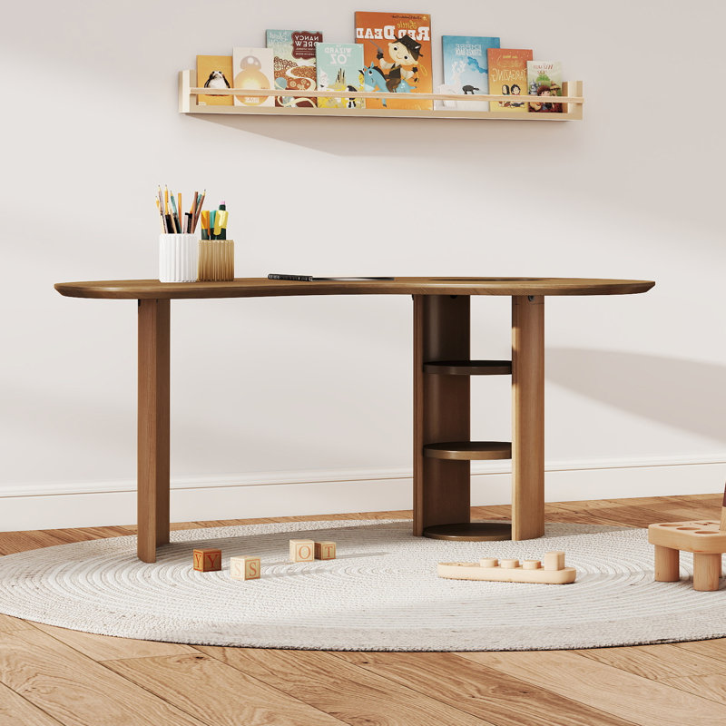 Bureau debout en bois massif, Brun
