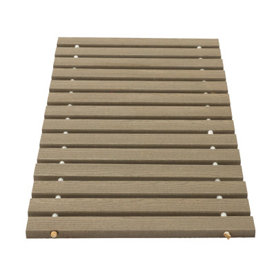 36'' W Wood Interlocking Deck Tile