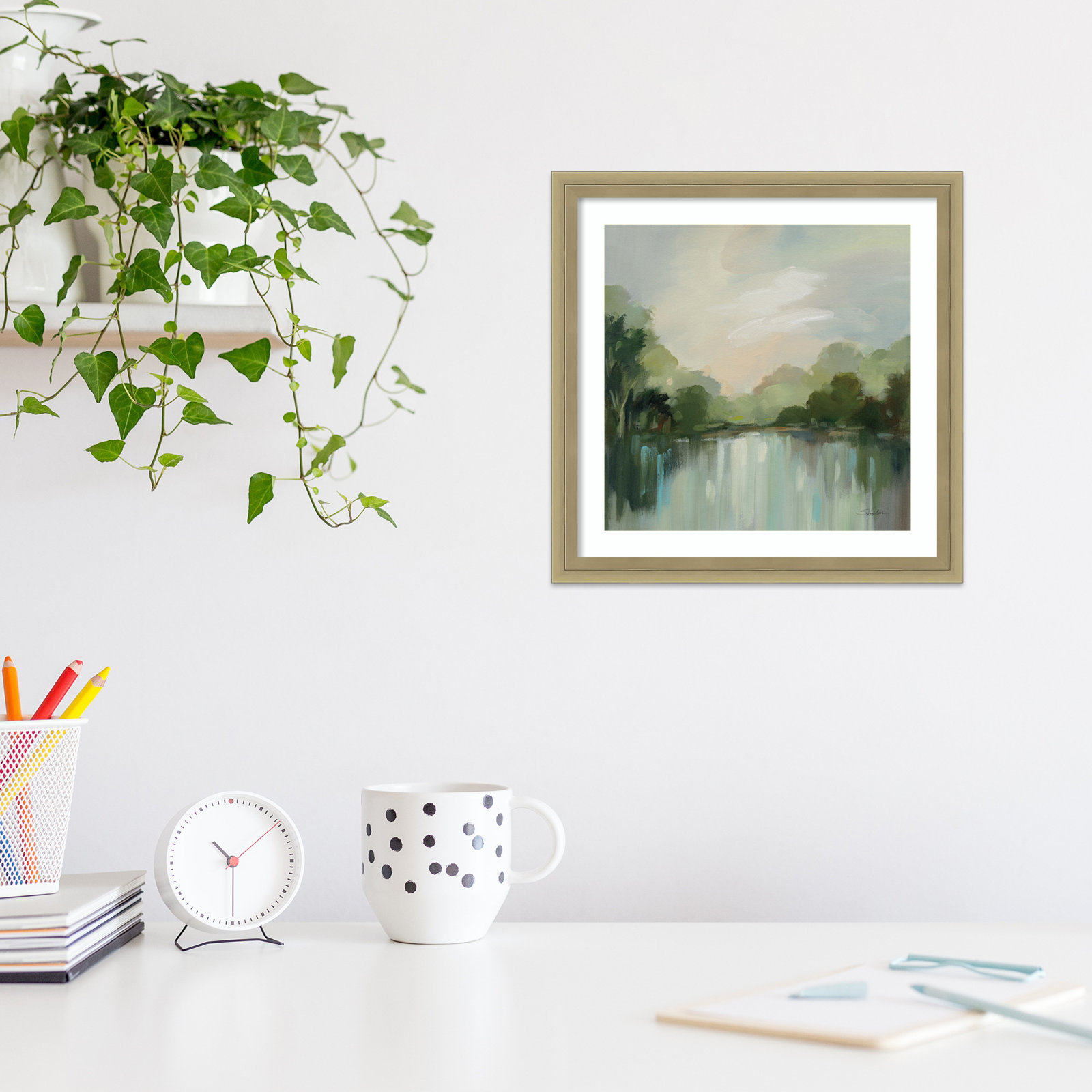Cool Spring Day Print, 13" H x 13" W, Champagne