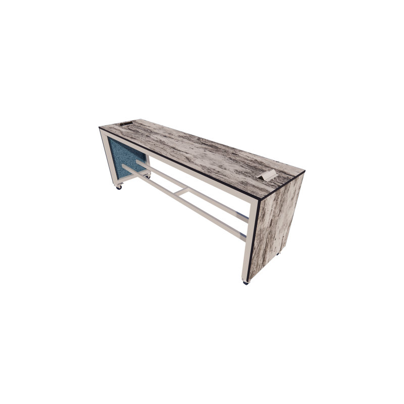 Mobile Conversation Table, 36" H x 24" W x 96" D